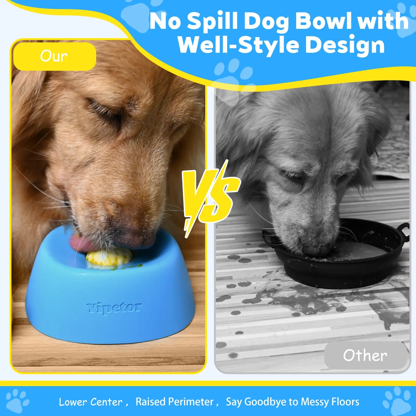 Yipetor Slow Feeder Dog Bowls for Liquid Treat, [Built-In Rolling Ball] No Spill Bone Broth Dog Licking Bowl, Multi-Purpose Puppy Yogurt Feeder Bowl for All Breeds Dietary Supplement/Post-Op Nutrition Feeding,#Summervibes #Petlovers