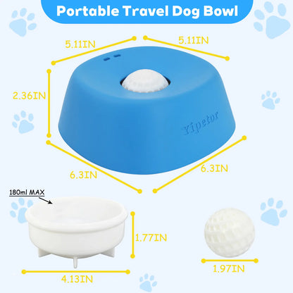 Yipetor Slow Feeder Dog Bowls for Liquid Treat, [Built-In Rolling Ball] No Spill Bone Broth Dog Licking Bowl, Multi-Purpose Puppy Yogurt Feeder Bowl for All Breeds Dietary Supplement/Post-Op Nutrition Feeding,#Summervibes #Petlovers